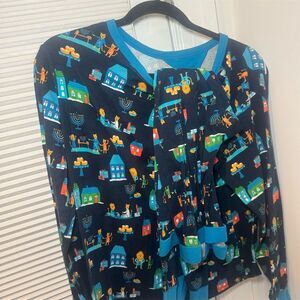 Wondershop Adult Hanukkah Lion Print Pajama Set Navy Blue  XL